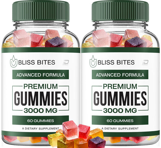 Indelo Bliss Bites gummies bottle supports daily wellness with natural ingredients.