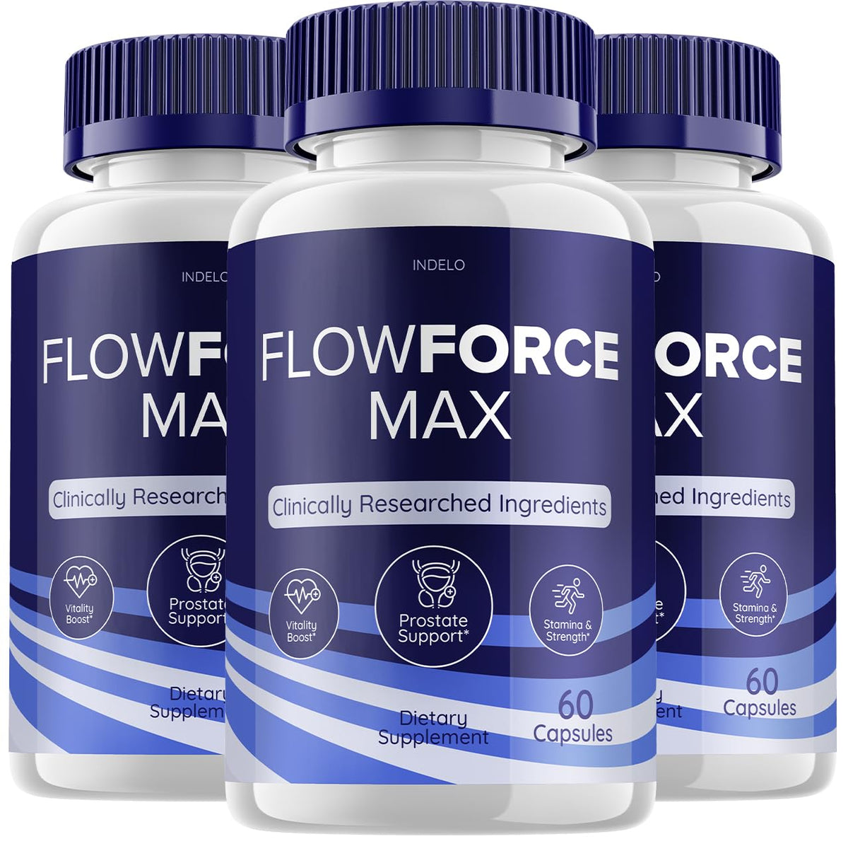 Indelo FlowForce Max bottle for daily energy support and focus.