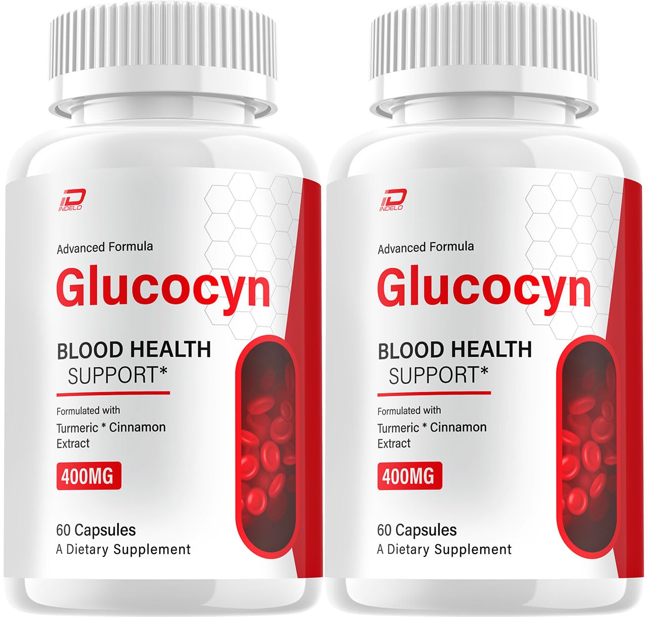 Indelo Glucocyn bottle cap close-up for convenient daily use.