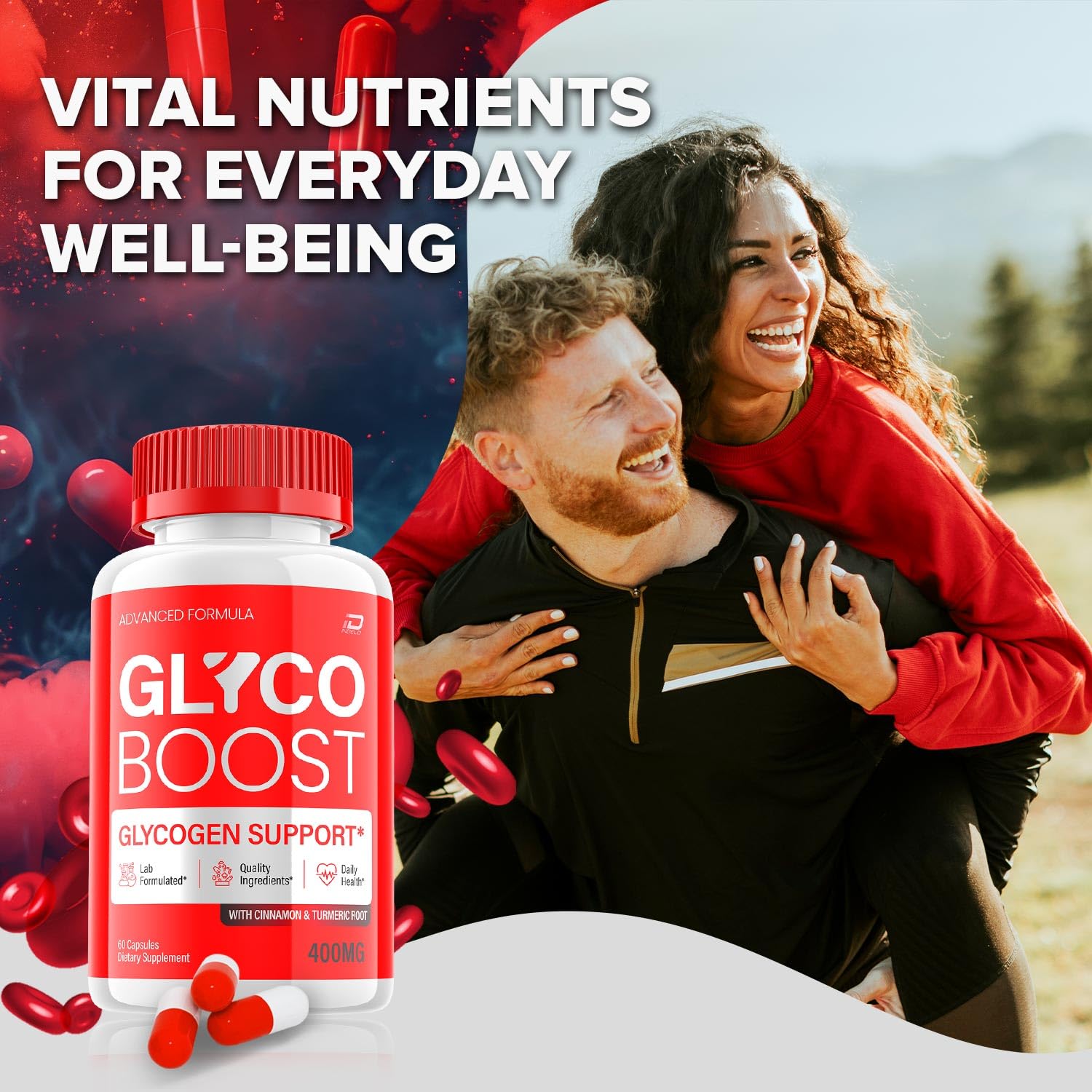 Indelo Glyco Boost capsules 3-pack packaging emphasizes convenient daily use.