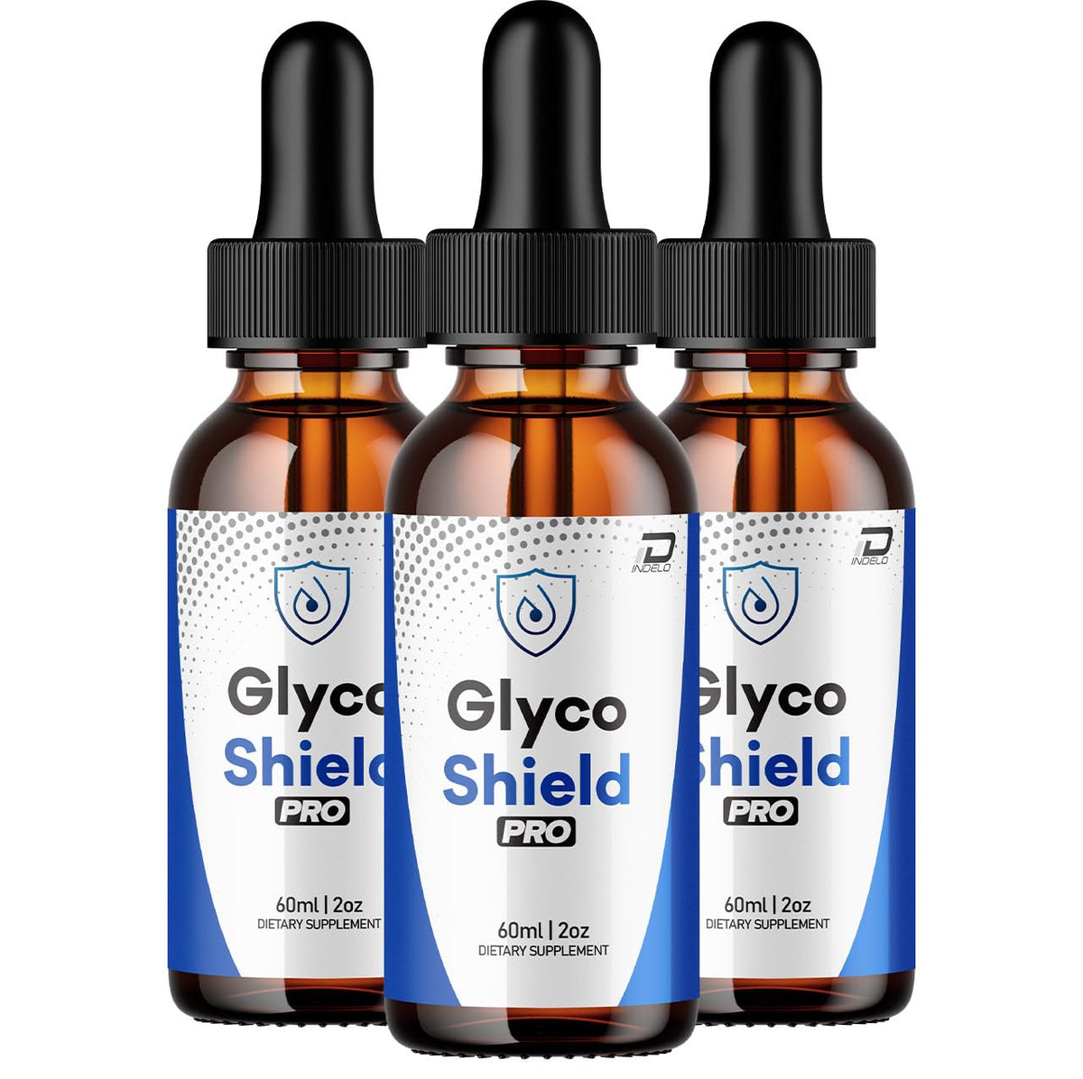 Indelo Glyco Shield Pro bottle highlights a premium natural formula for daily wellness.