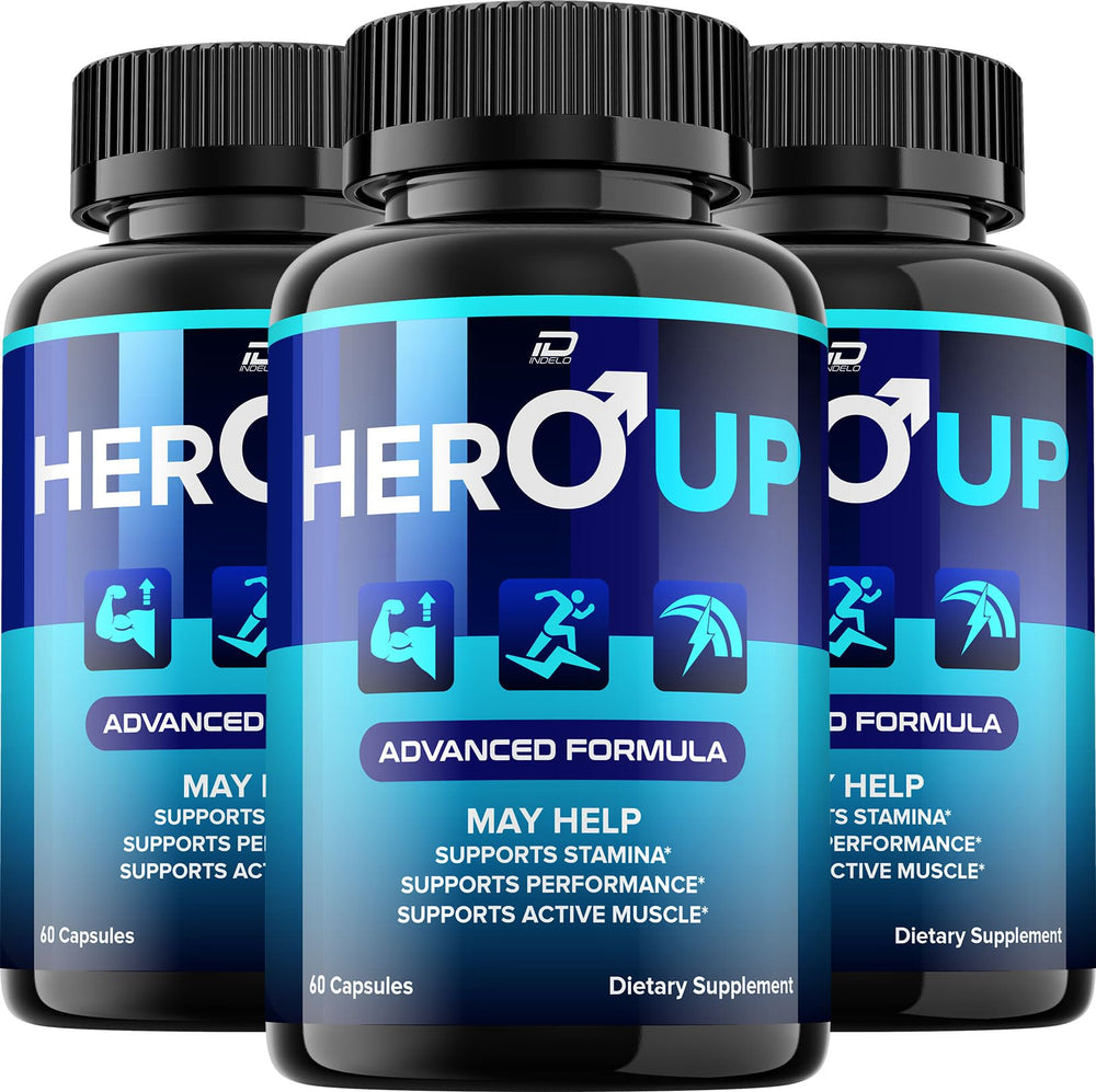 Indelo Hero Up capsule bottle front for easy daily wellness support