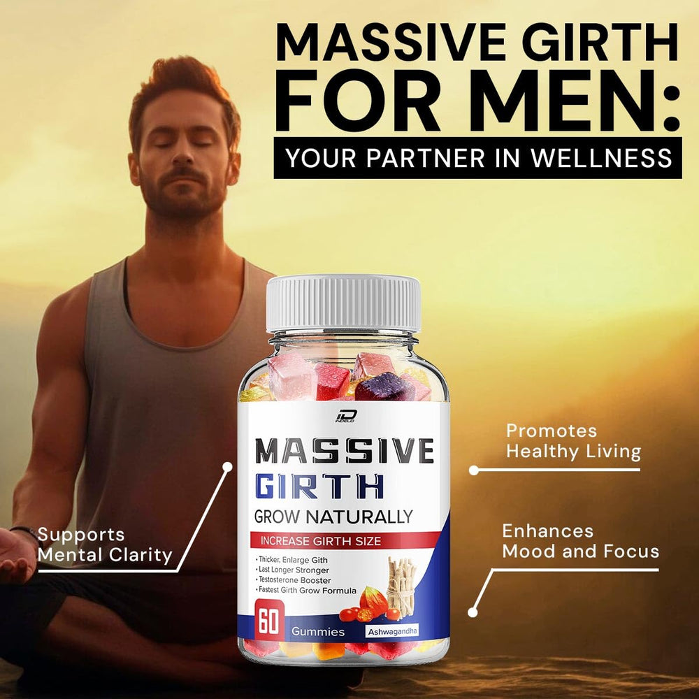 Indelo Massive Girth Hemp Gummies ingredient panel.