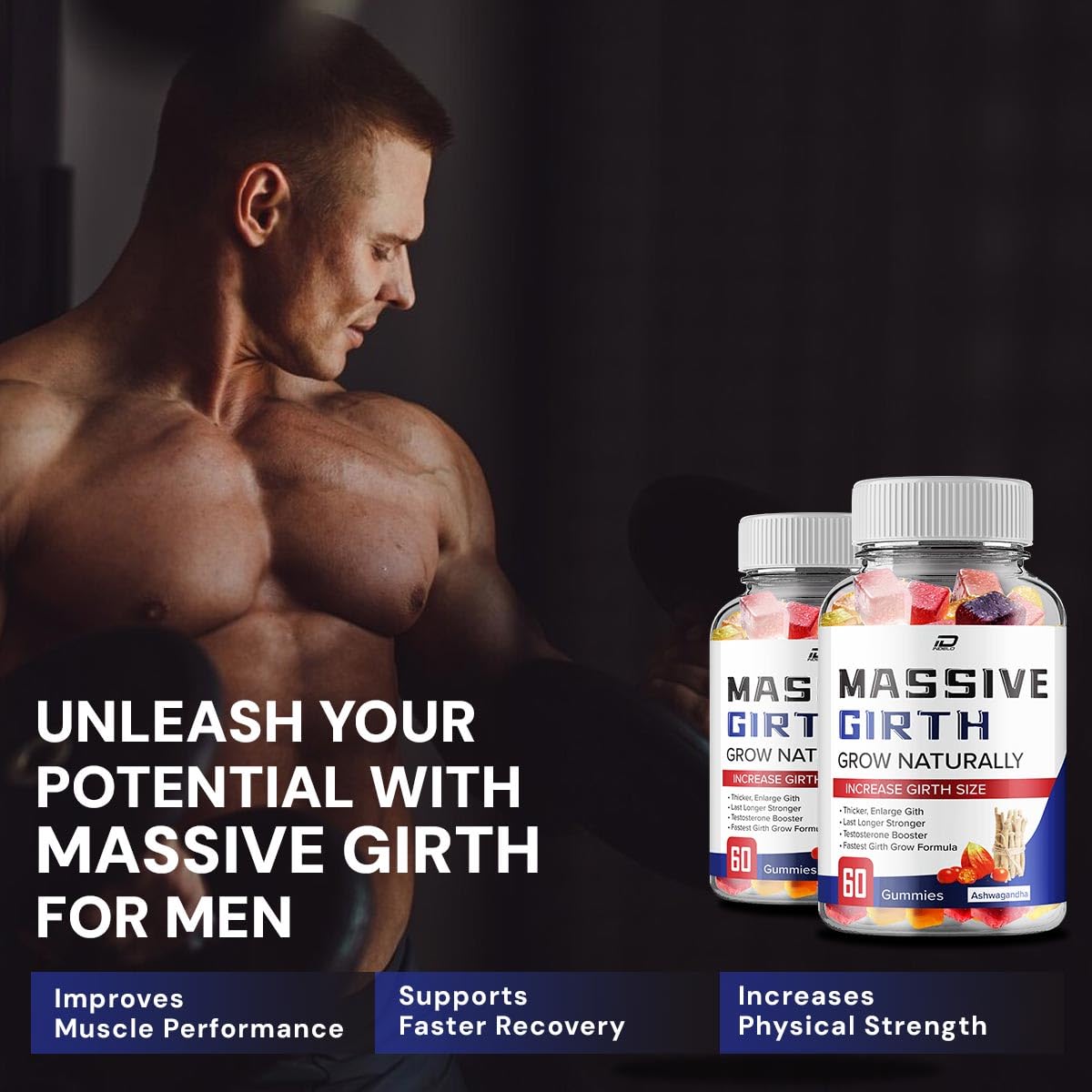 Indelo Massive Girth packaging showing natural ingredients.