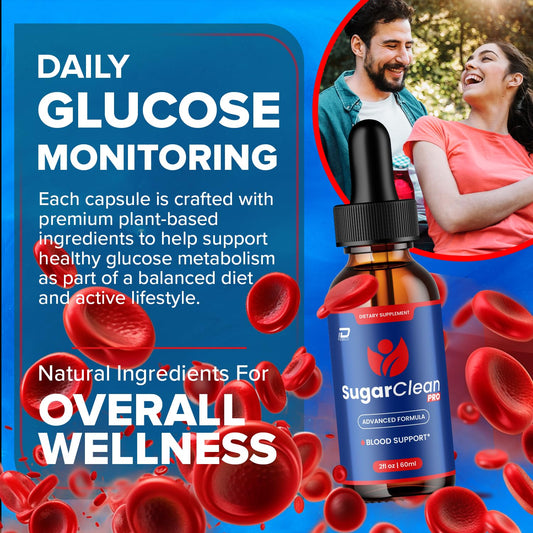 Indelo Sugar Clean Pro liquid drops pack, convenient two month supply