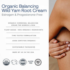 Close-up of rosemary extract and botanicals in the cream