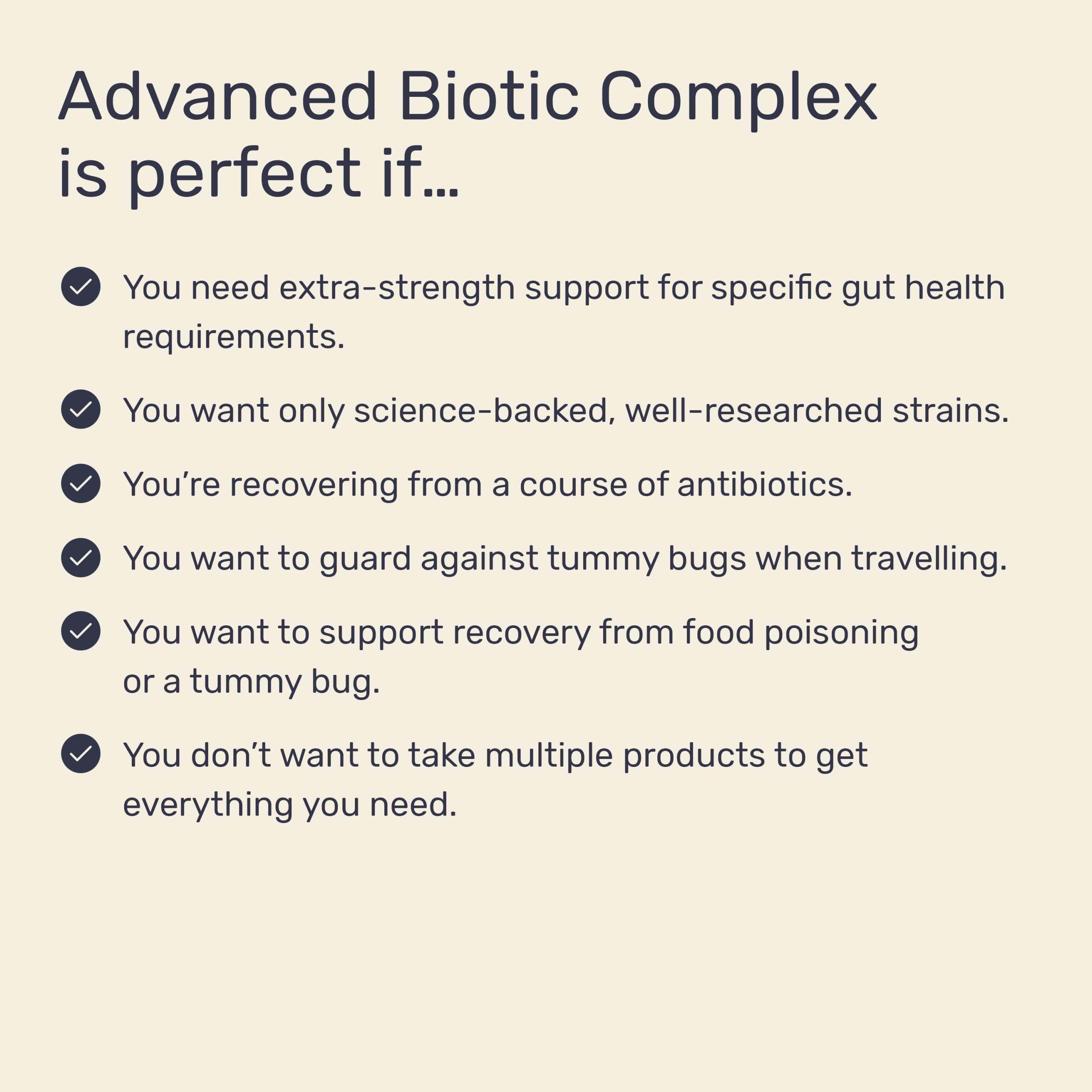 Inessa Advanced Biotic Complex group of capsules arranged for easy daily routine.