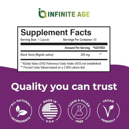 INFINITE AGE ingredients label communicates natural sourcing and no solvents.