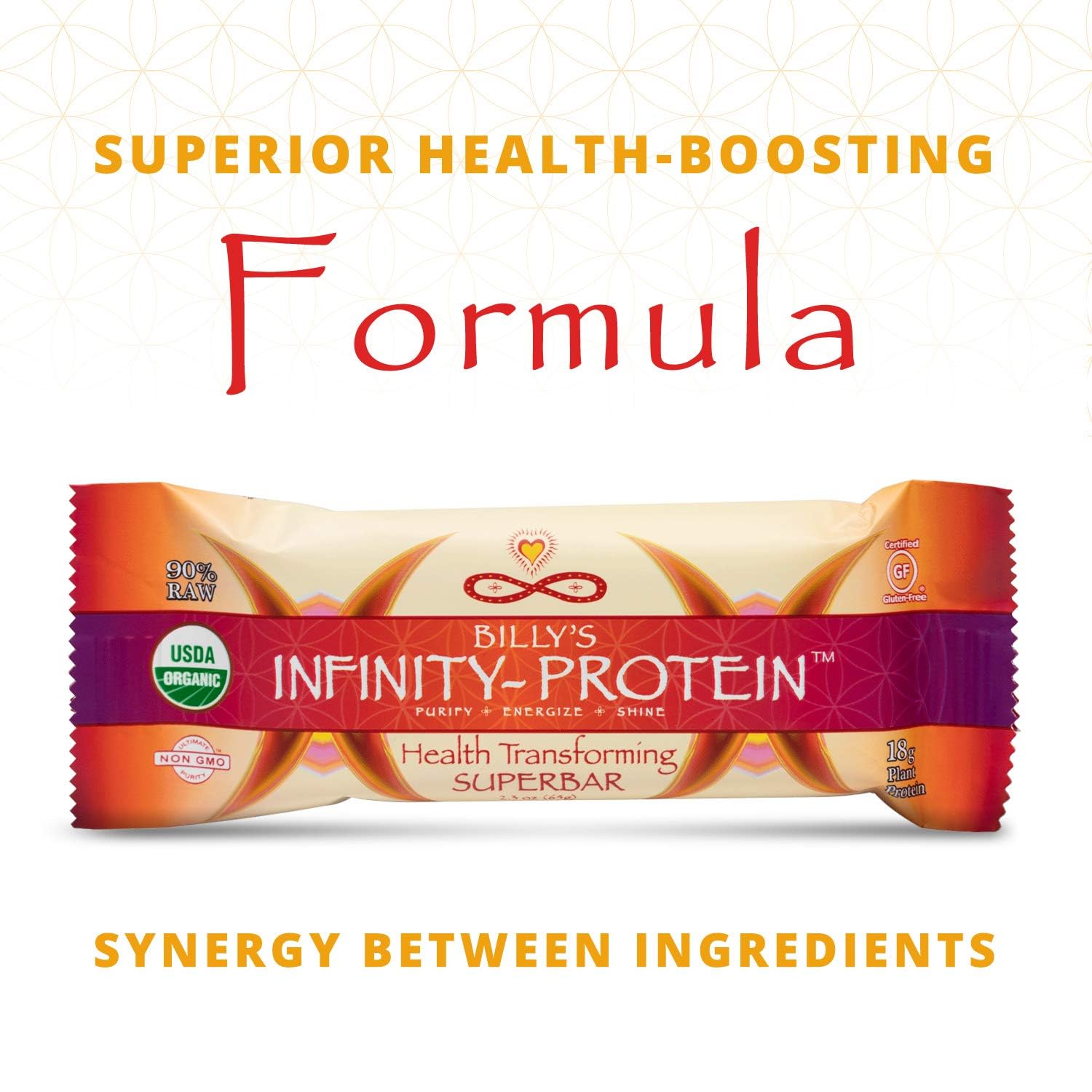 Infinity Greens Billy's Infinity bar hiking snack promotes sustained energy outdoors