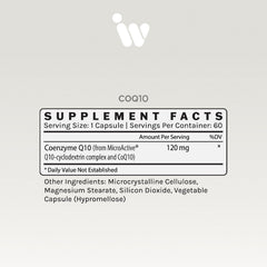 InfiniWell CoQ10 capsules close-up showing compact softgels for easy daily intake