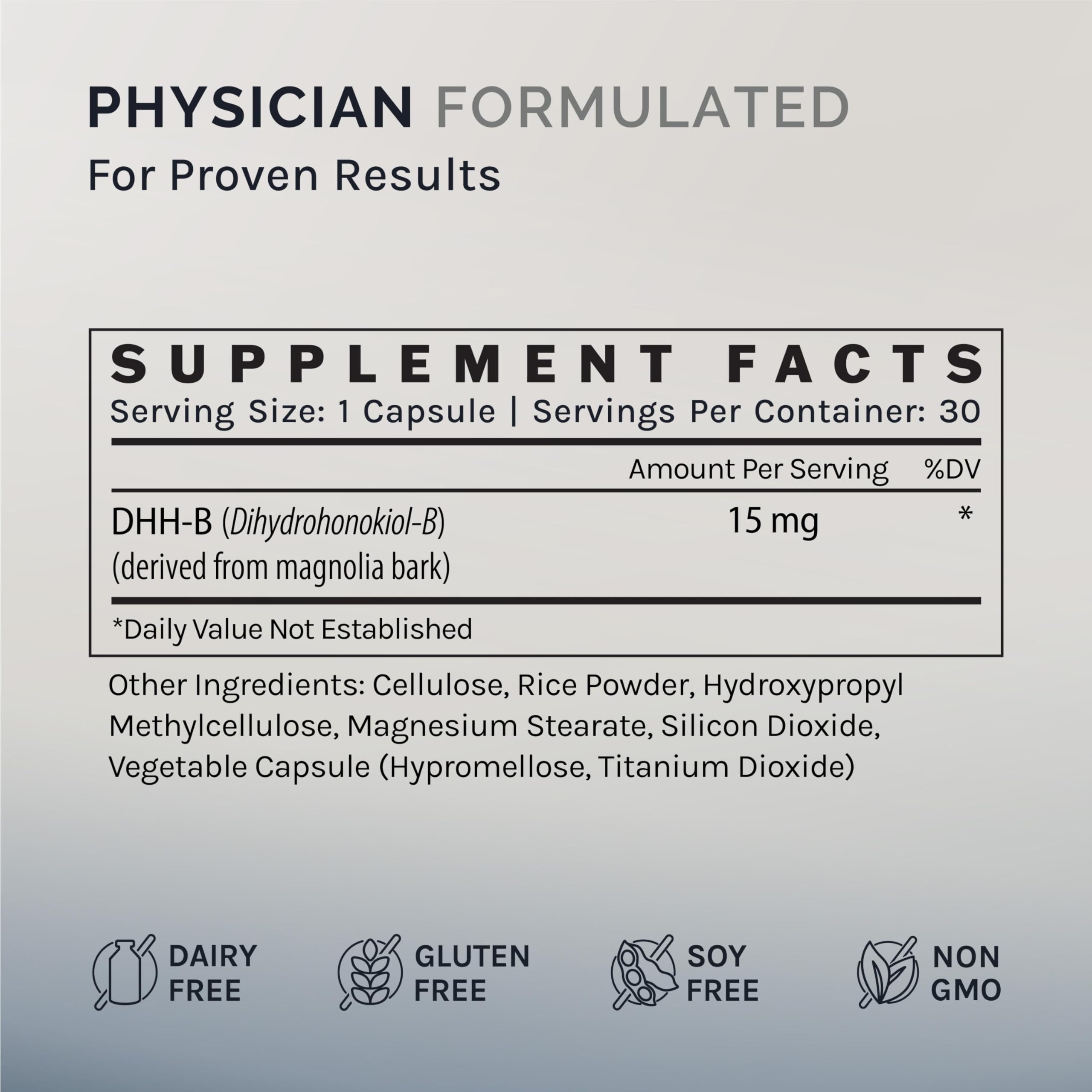 InfiniWell DHH-B Max label detail emphasizing 15 mg potency.