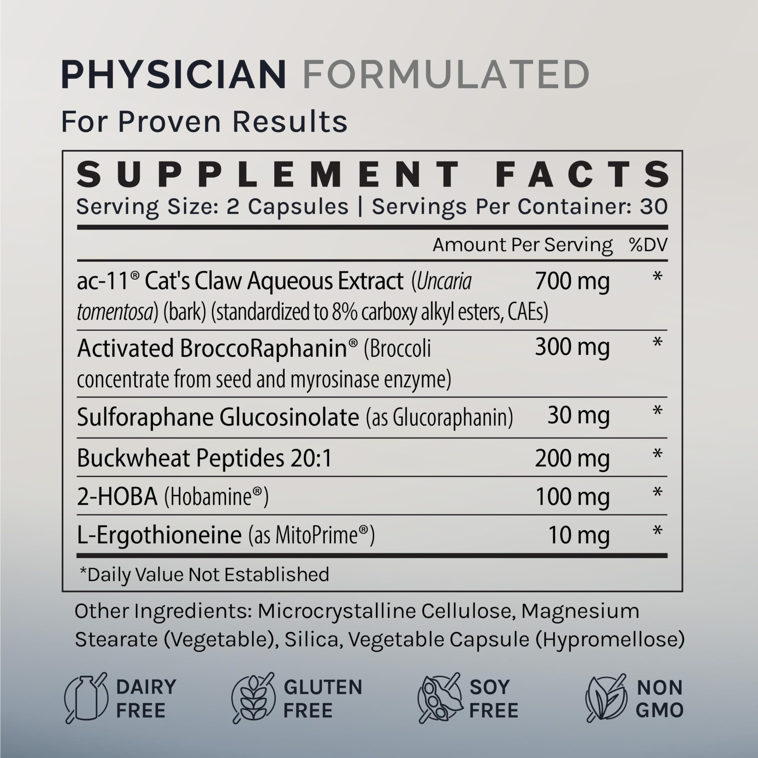 InfiniWell DNA Prime buckwheat peptides detail suggests mitochondrial energy protection.