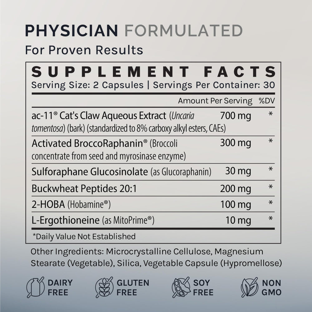 InfiniWell DNA Prime buckwheat peptides detail suggests mitochondrial energy protection.
