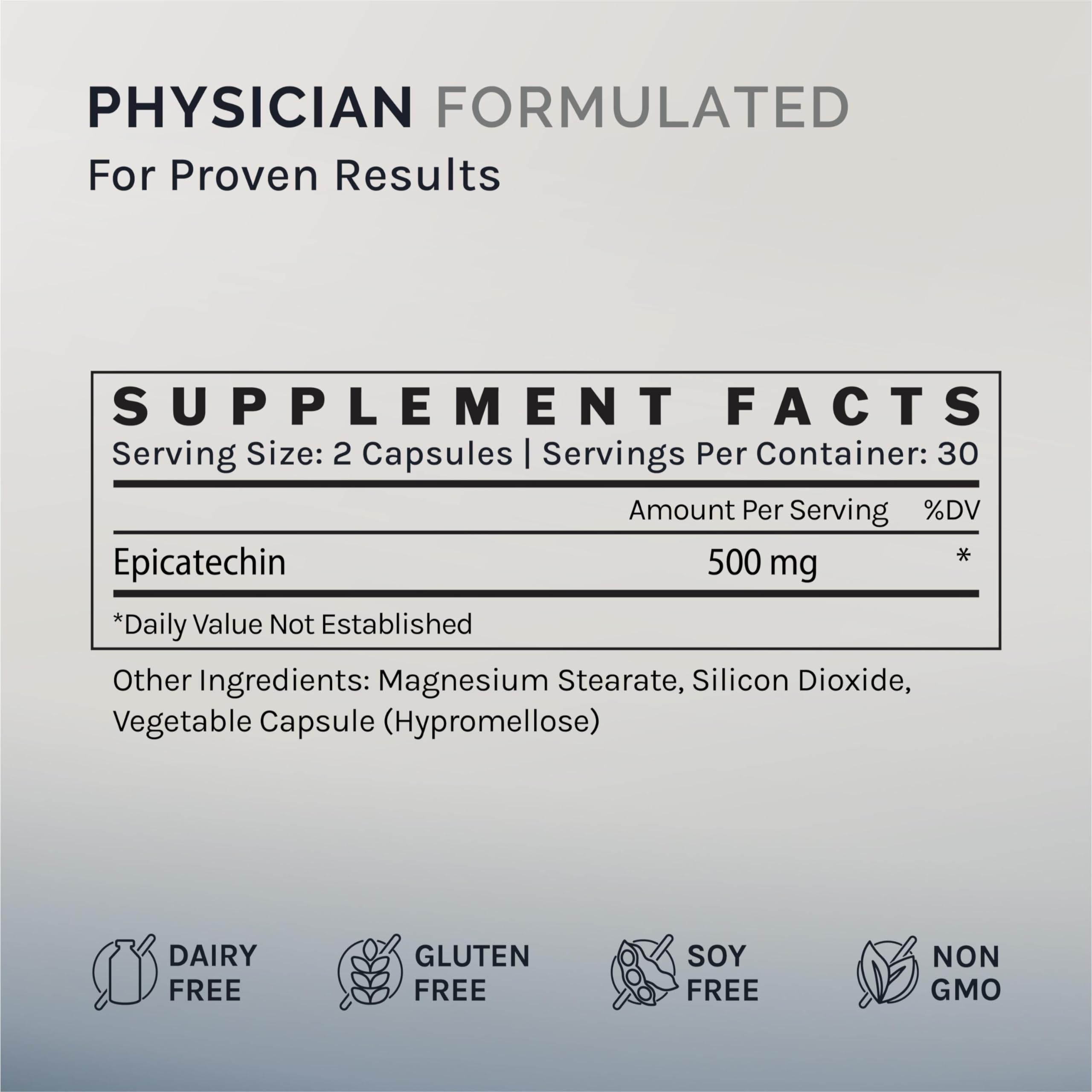 InfiniWell Epicatechin capsules in hand illustrating easy daily dosing for active individuals.