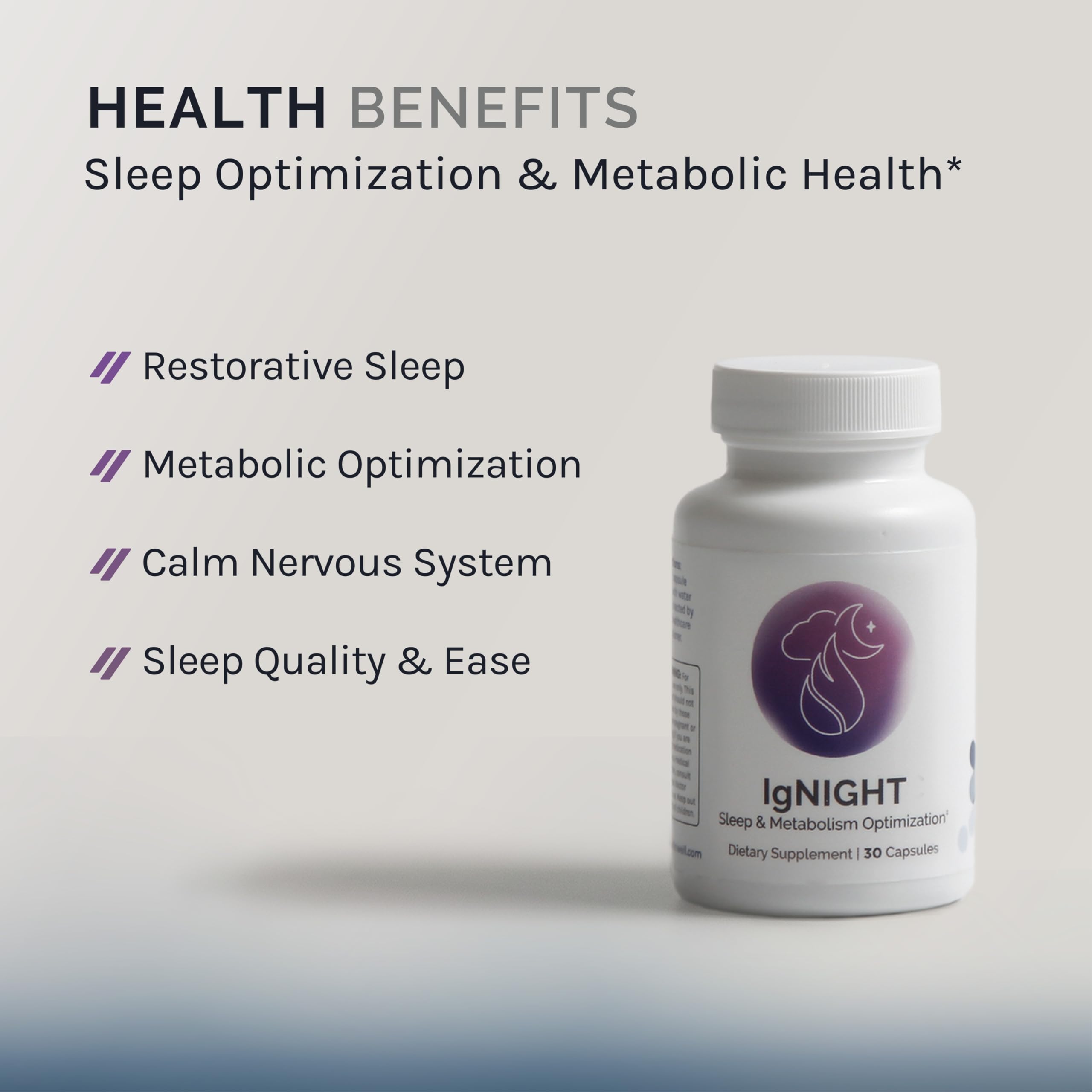 InfiniWell IgNIGHT Sleeproot valerian close-up highlighting high-potency sleep aid features.