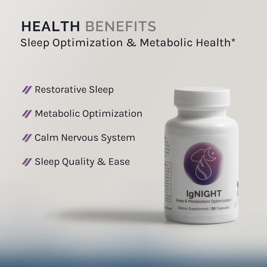 InfiniWell IgNIGHT Sleeproot valerian close-up highlighting high-potency sleep aid features.