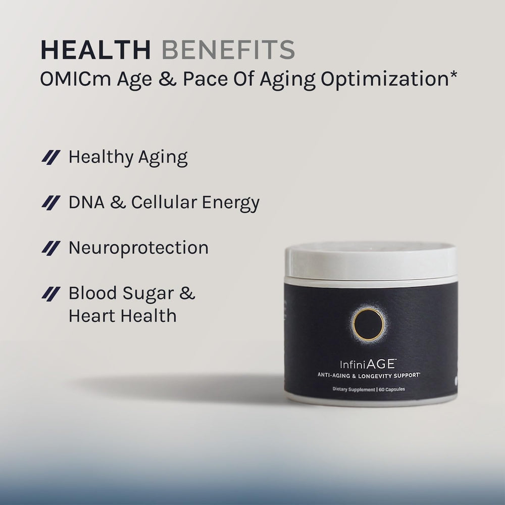 InfiniWell InfiniAge capsules close-up for convenient daily supplementation
