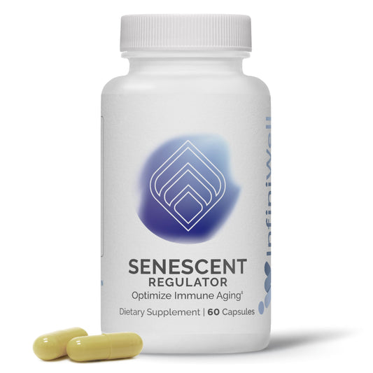 InfiniWell Senescent Regulator bottle for daily metabolic support