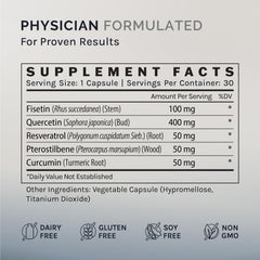 InfiniWell Senolytic capsules in hand for convenient supplementation.