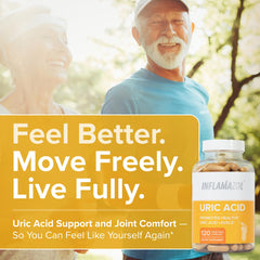 Inflamazol Uric Acid Cleanse bottle back with supplement details
