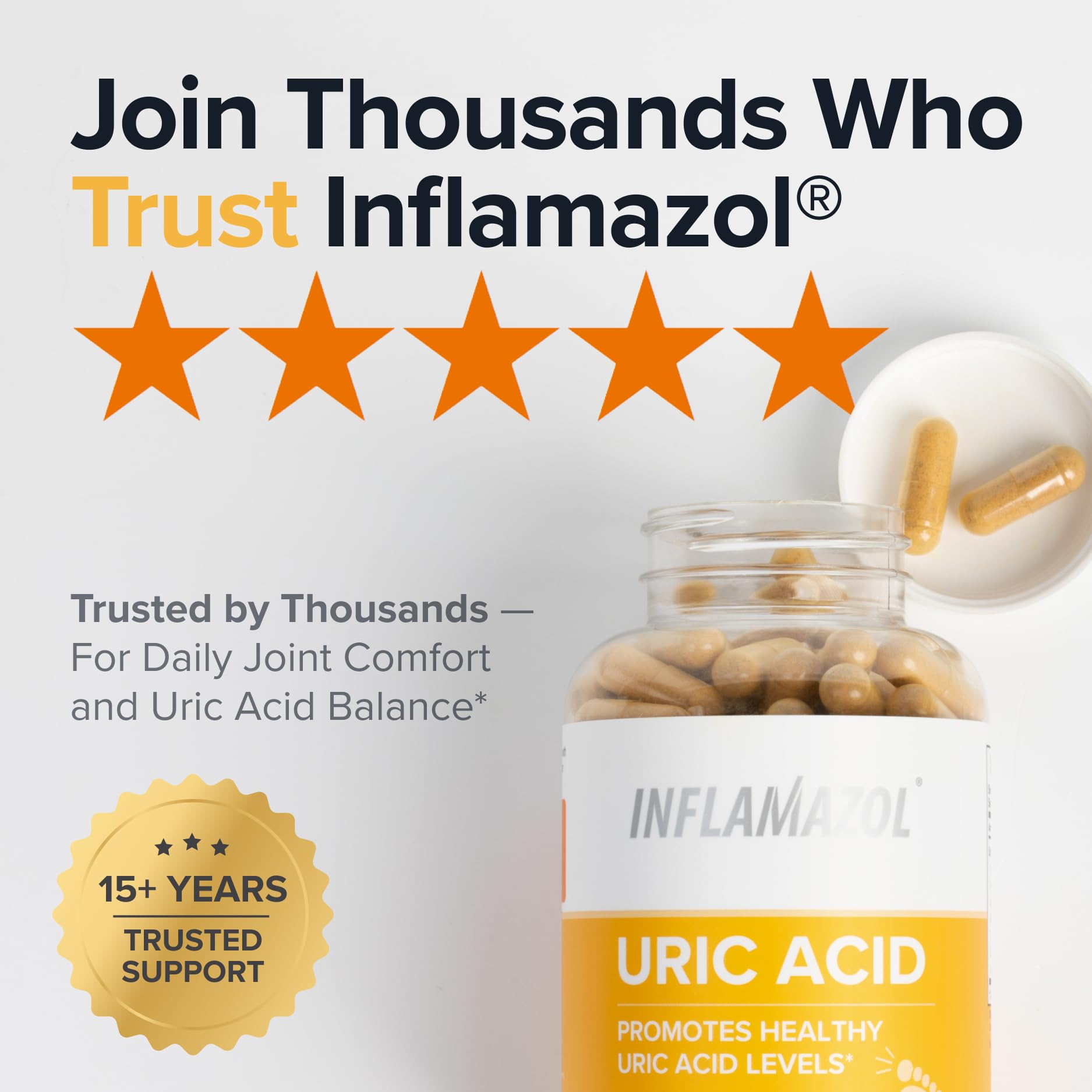 Inflamazol Uric Acid Cleanse ingredients bowl showcasing the complete formula