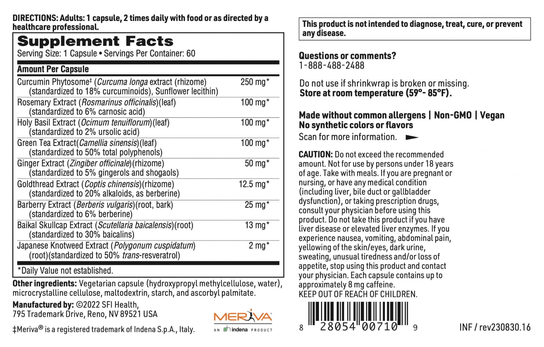 Inflathera packaging emphasizes rosemary and holy basil components.