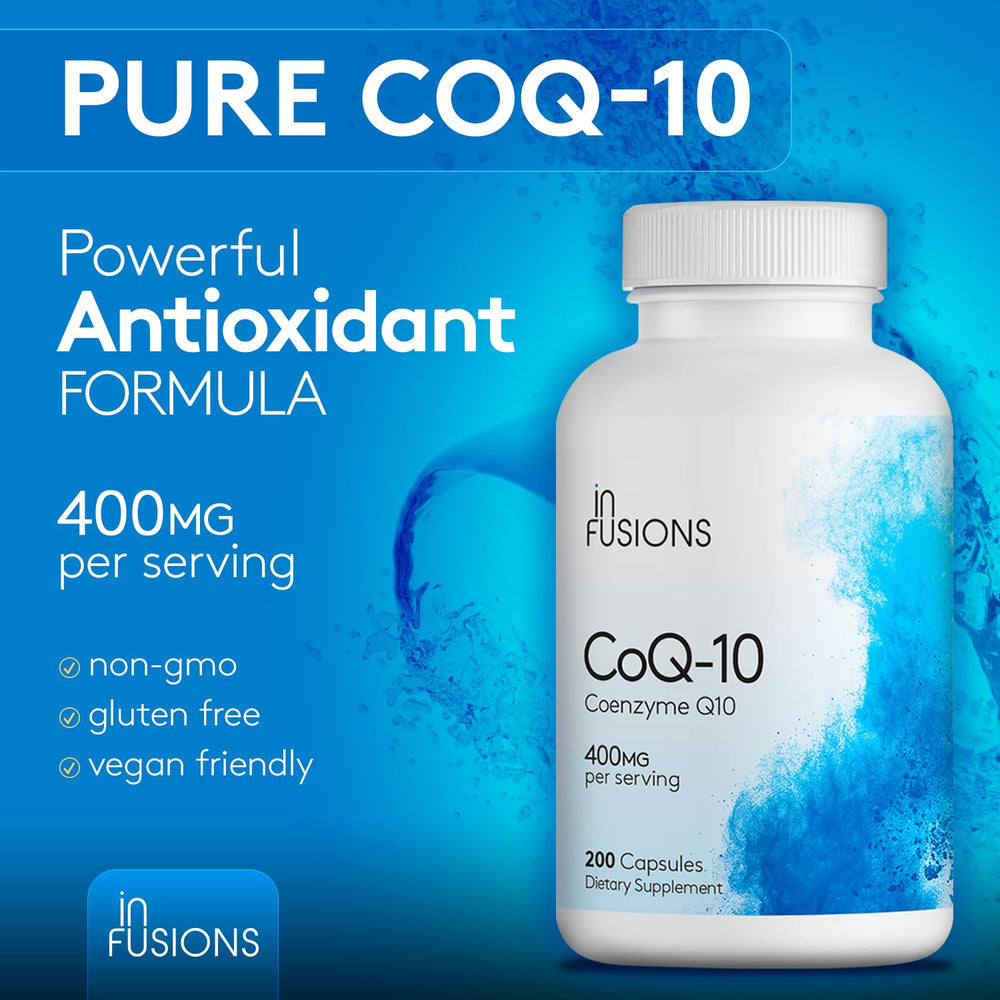 Two-pack display for Infusions Pure CoQ10 demonstrates long-term supply