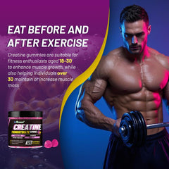 Serving with four gummies demonstrates convenient pre or post workout intake from inGreens.