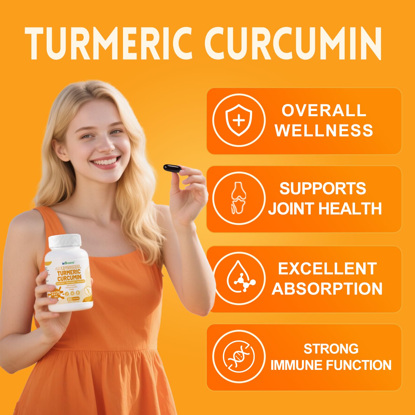 inGreens organic turmeric root and extract close-up.