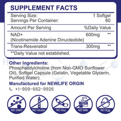 inGreens softgel closeup showing a large 900 mg NAD+ dose per capsule.