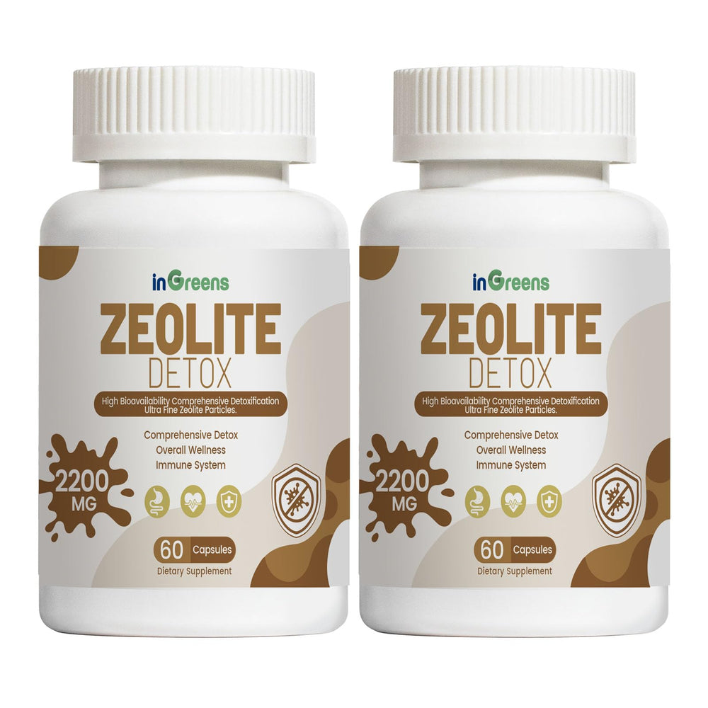 inGreens Zeolite Detox bottle on display supports daily wellness.