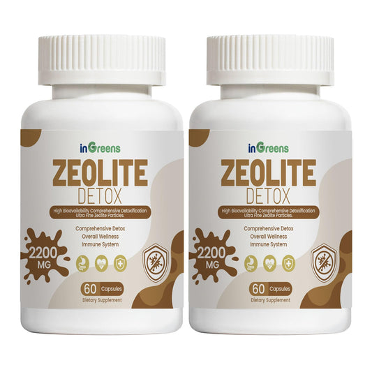 inGreens Zeolite Detox bottle on display supports daily wellness.