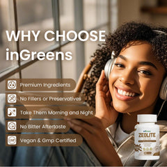 Ingredient montage featuring activated charcoal and bentonite clay for cleansing-oriented use.