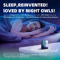 INHALEVITA melatonin inhaler delivers 0.2mg low-dose fast-acting sleep support