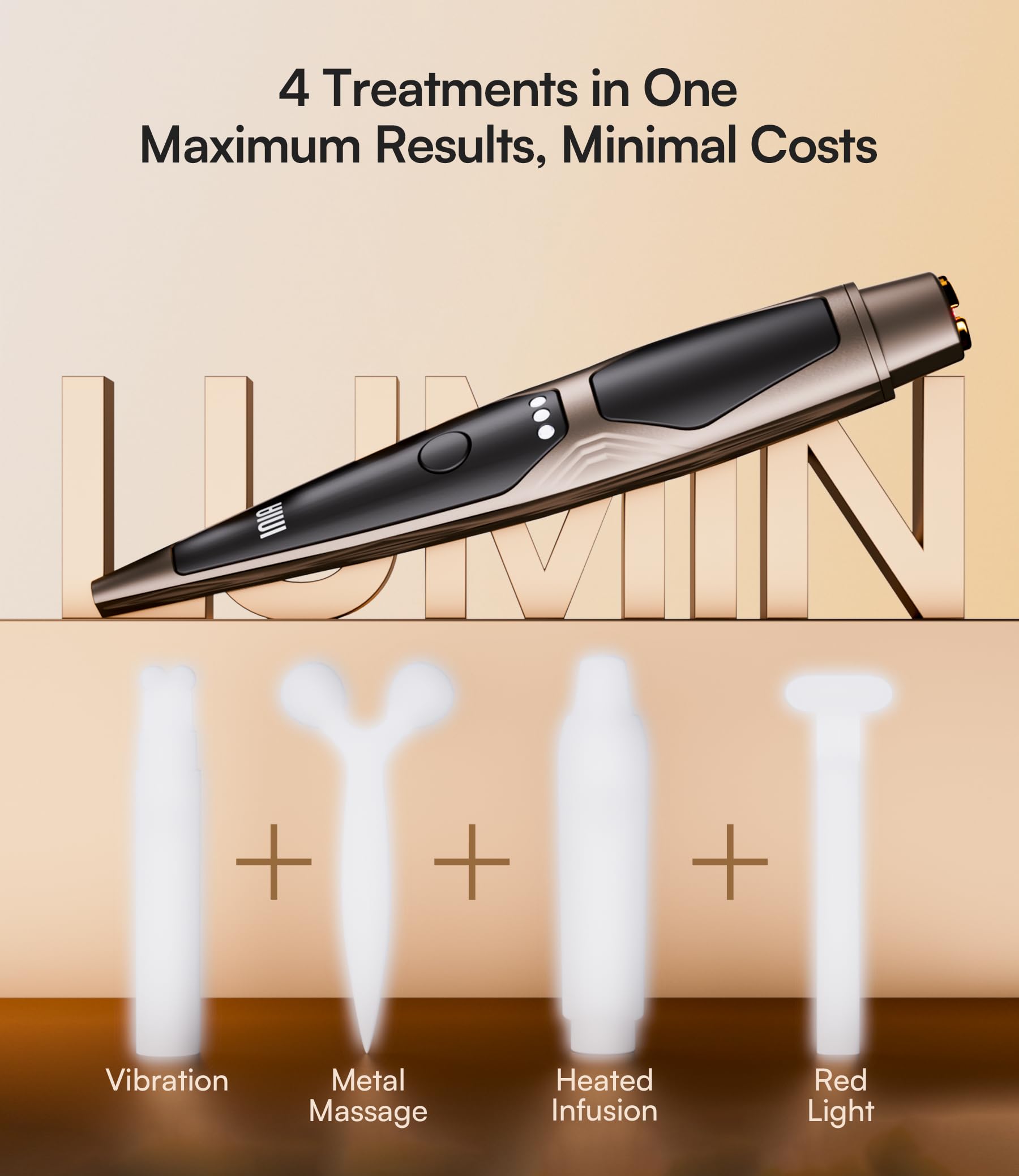 INIA LUMIN wireless-cap design enables hygienic, travel-friendly use.