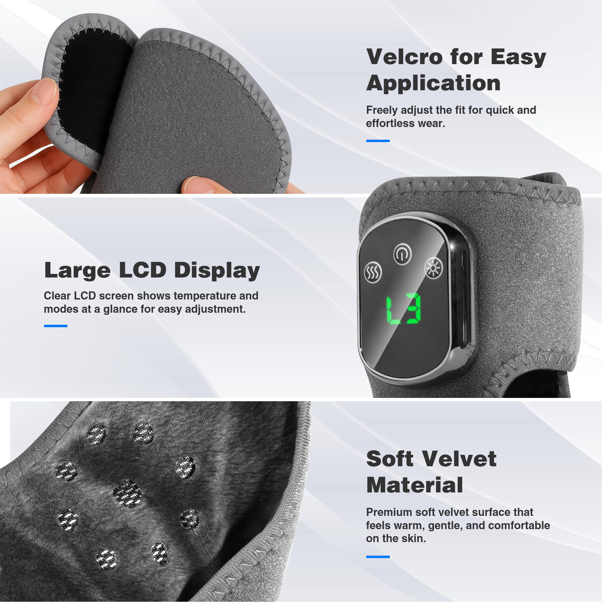 Inknows Adjustable extension straps ensure secure fit for different leg sizes.