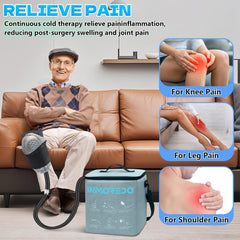 Portable design highlights foldable bucket and hands-free straps for mobility.
