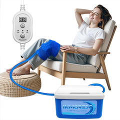 Inmoredo knee ice machine front view for post-surgery relief and comfort