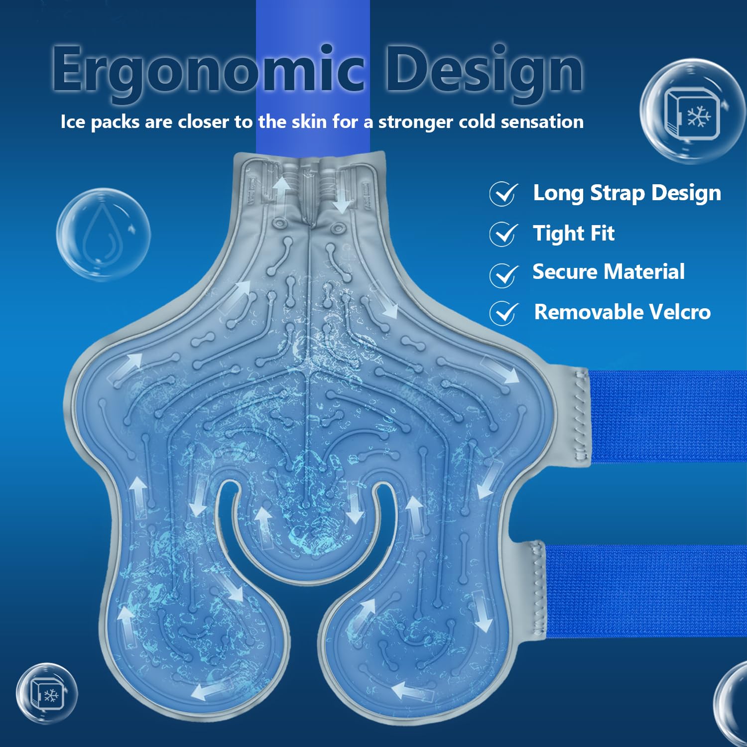 Inmoredo pad highlights water bladder for efficient cooling performance.