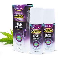InMotion Hemp Roll On Pain application on the target area for quick relief
