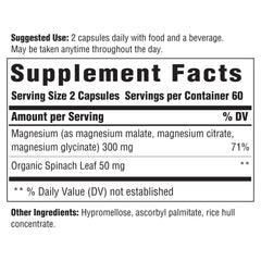 INNATE Magnesium bottle side angle highlighting label and forms for absorption.