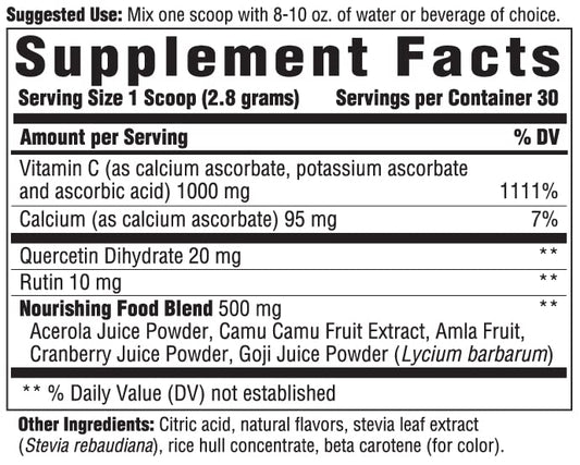 Innate Response Formulas C Complete Powder dissolving into water illustrating easy mixing and refreshing drink