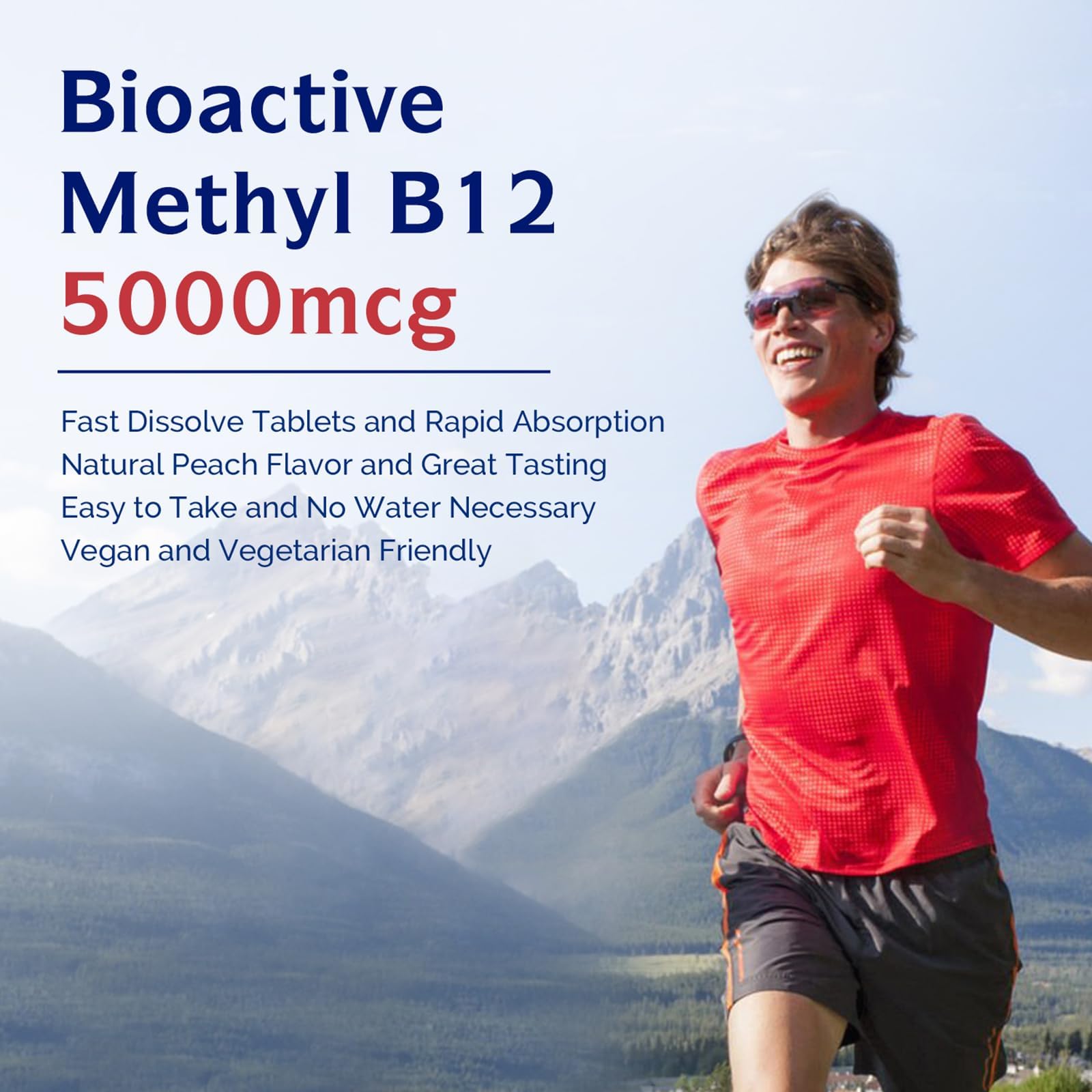 Innate Vitality peach-flavored B12 tablet with natural methylcobalamin
