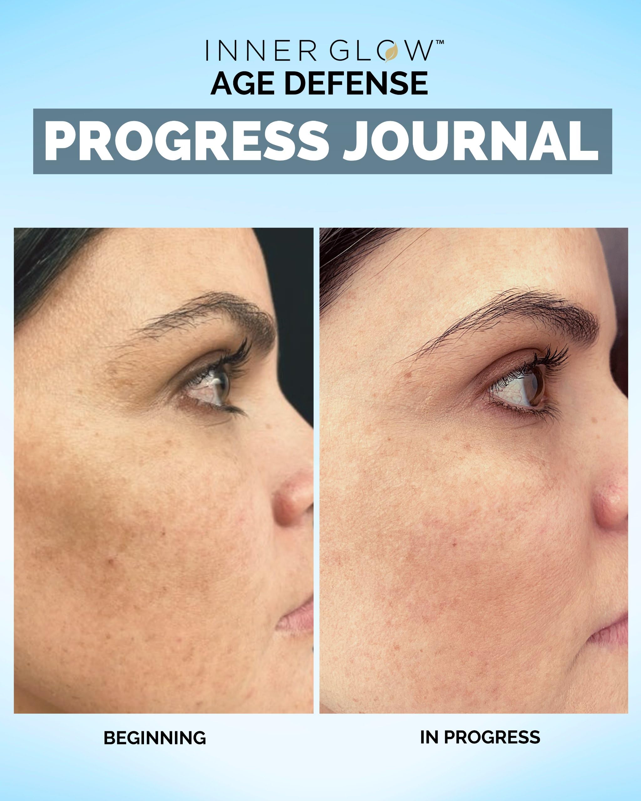 Inner Glow Age Defense pycnogenol and antioxidant-rich profile close-up.