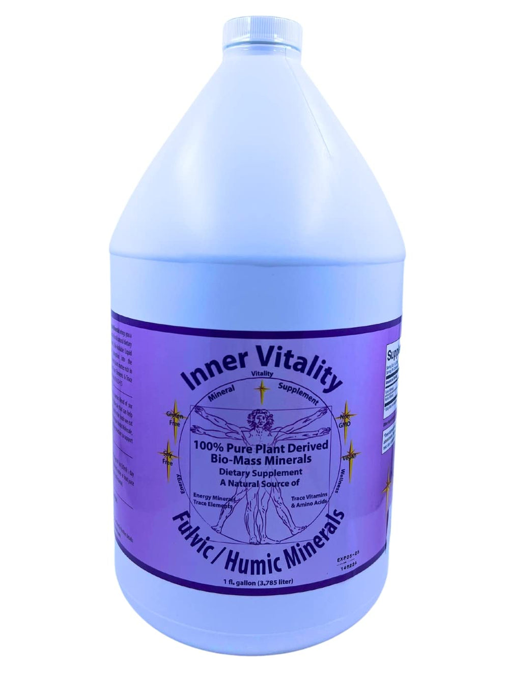 Inner Vitality Fulvic Humic Mineral Blend bottle pour supports energy minerals and easy use