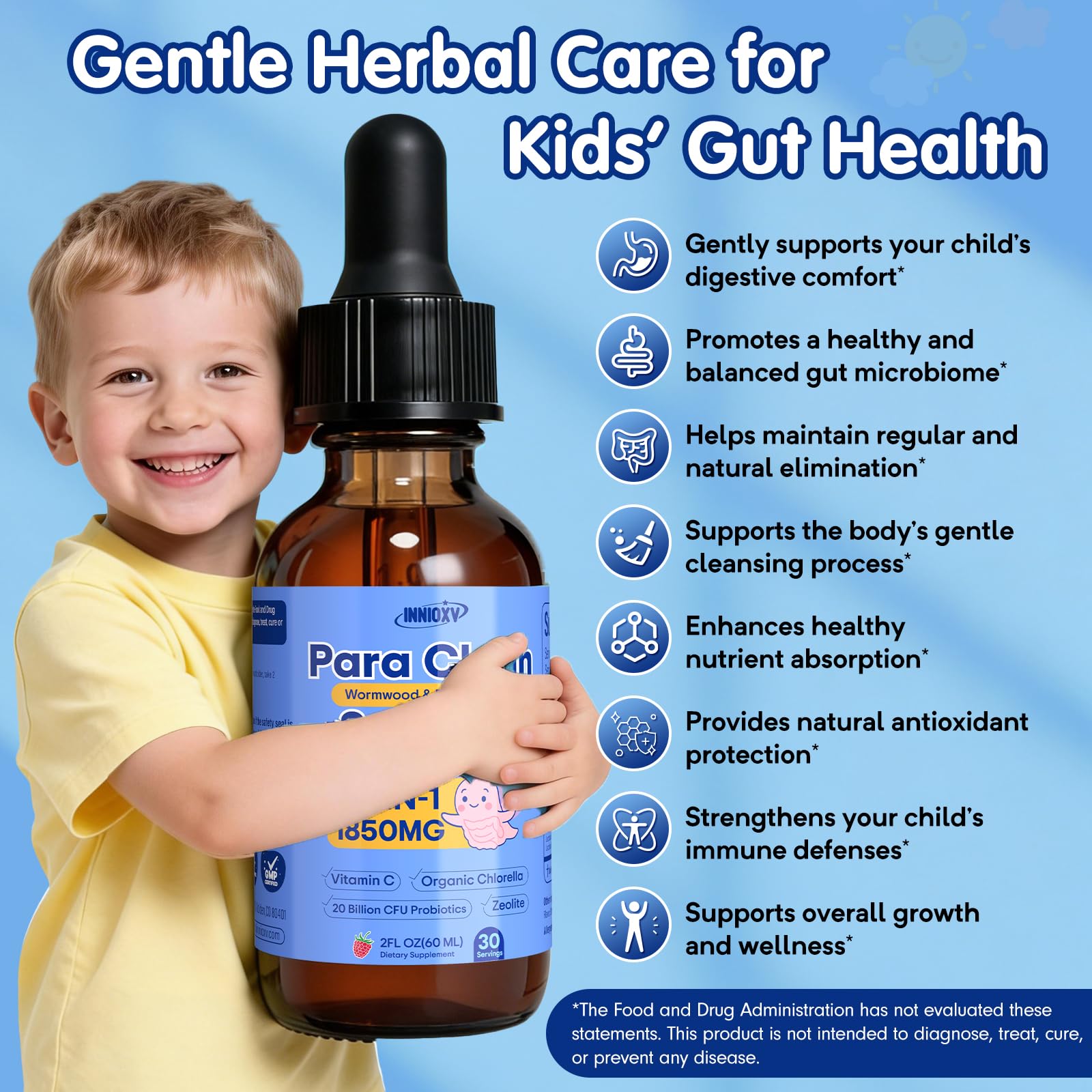 INNIOXV Parasite Cleanse 60 mL bottle ready for daily dosing