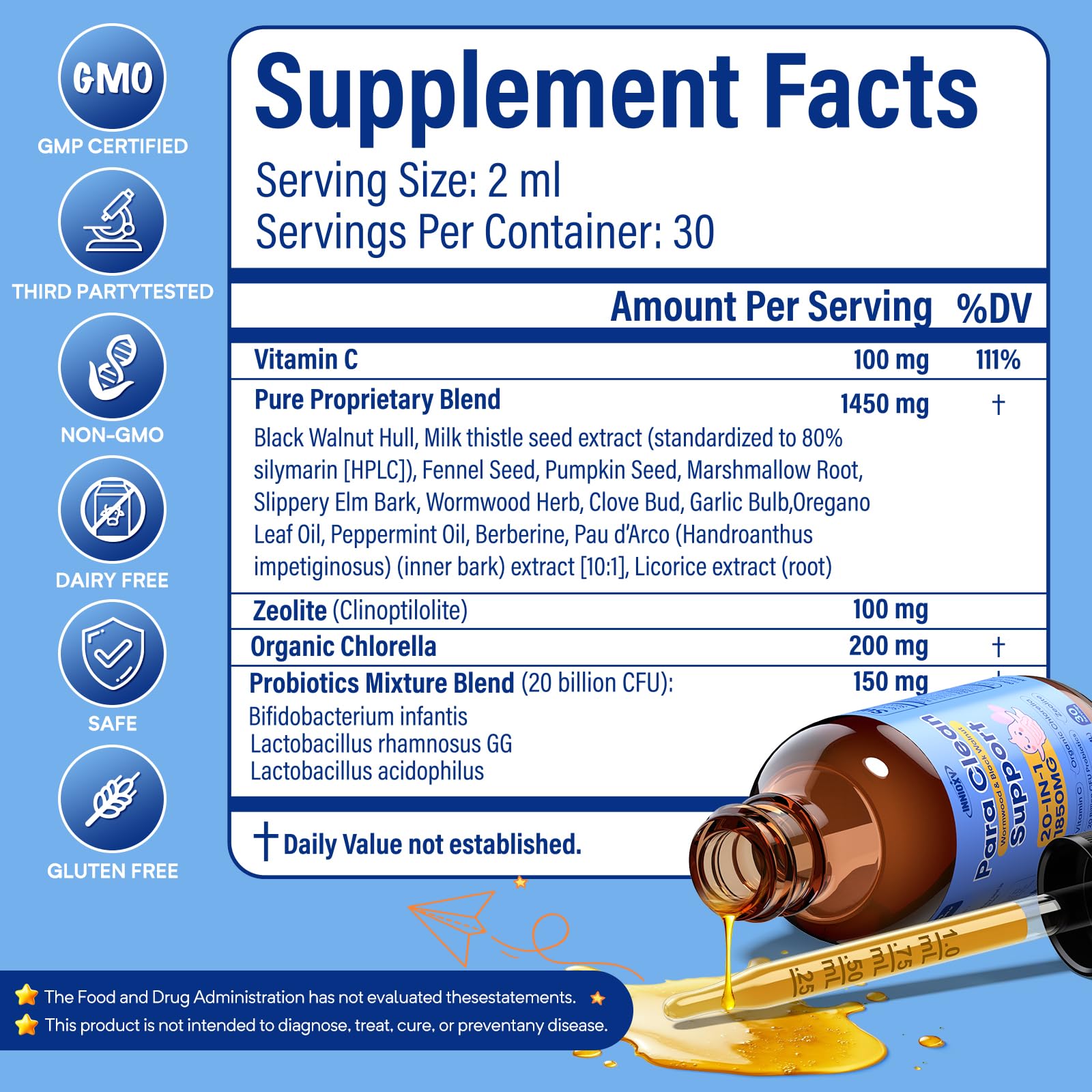 INNIOXV Parasite Cleanse kid-friendly taste profile for family use
