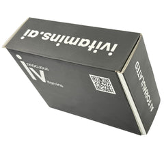 Eco-friendly aluminum packaging from Innocuous Vitamins for sustainable storage.