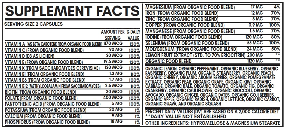 Saccharomyces cerevisiae probiotic in Innocuous Vitamins formula for gut balance.