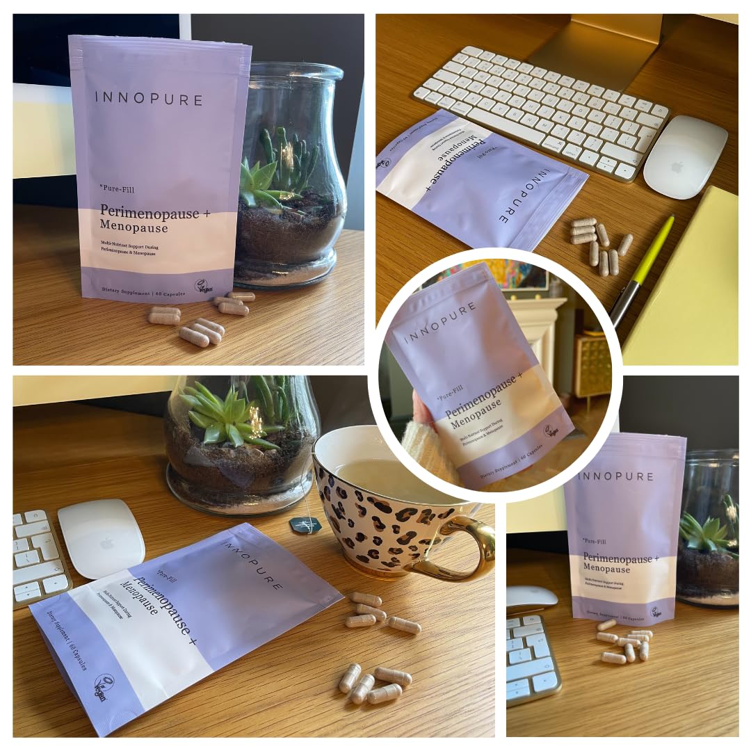 INNOPURE Perimenopause maca root capsules signaling natural vitality.